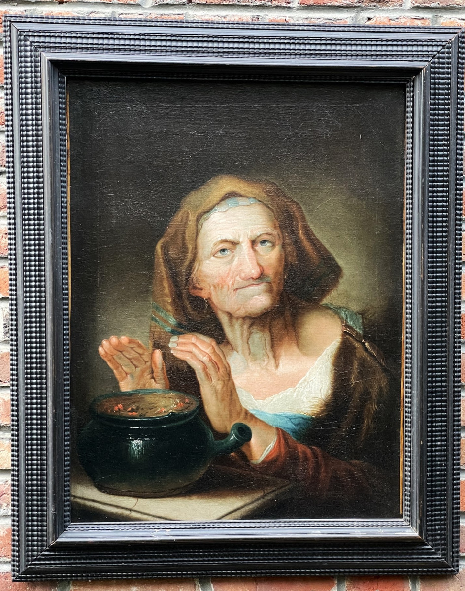 ֤Giuseppe Nogari, (entourage de) vieille femme aux yeux bleus Venise Italie XVIIIème 