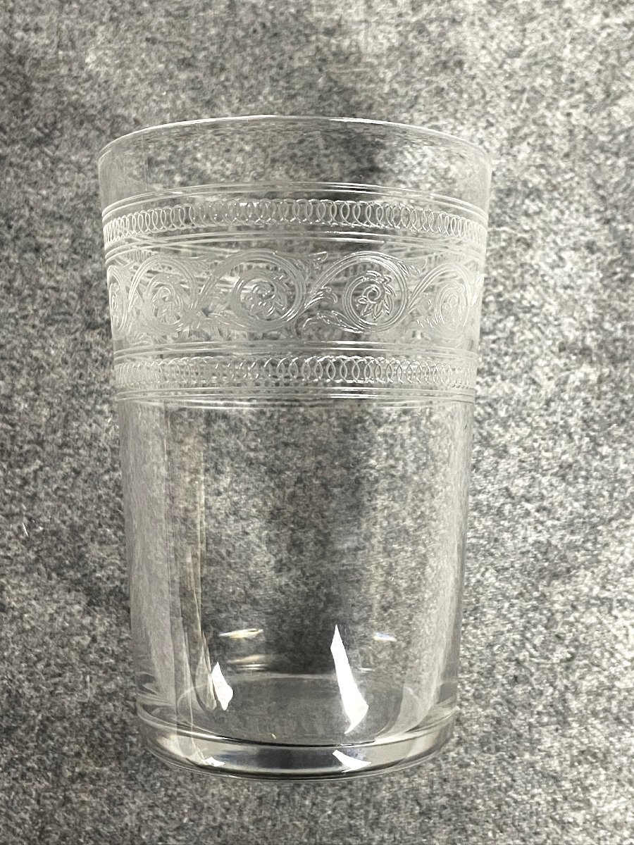 Verre à thé gravé dans sa monture par Ravinet d’Enfert-photo-1