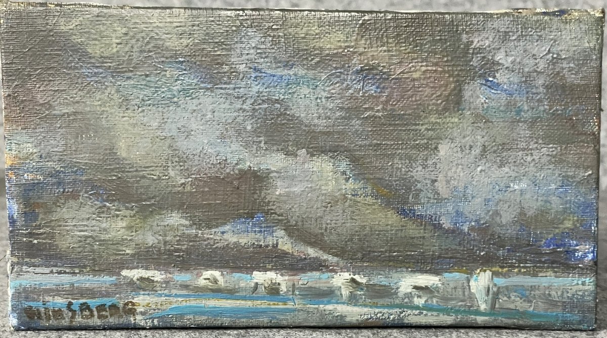 Jacques WINSBERG Camargue bleue, les pieux vers 1960/70-photo-4