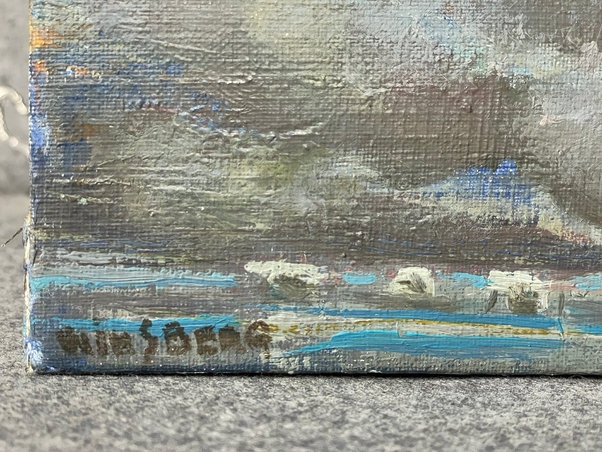 Jacques WINSBERG Camargue bleue, les pieux vers 1960/70-photo-1