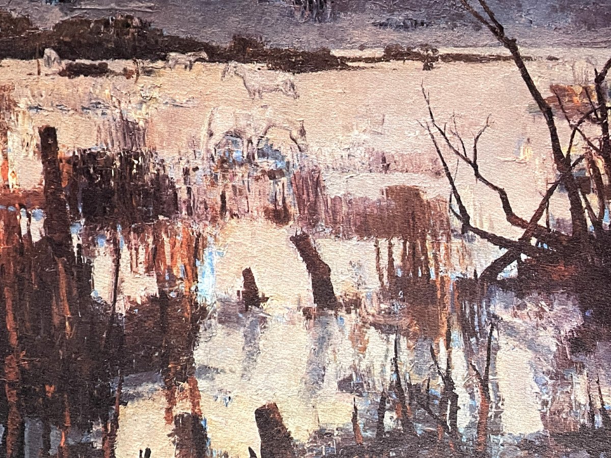 Jacques WINSBERG lithographie : « les chevaux en Camargue » -photo-4