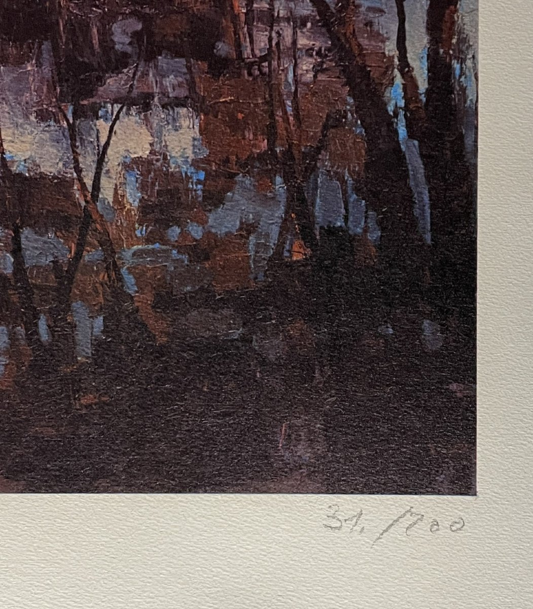 Jacques WINSBERG lithographie : « les chevaux en Camargue » -photo-2