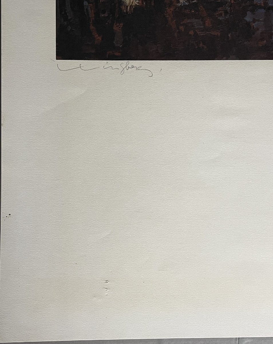 Jacques WINSBERG lithographie : « les chevaux en Camargue » -photo-3