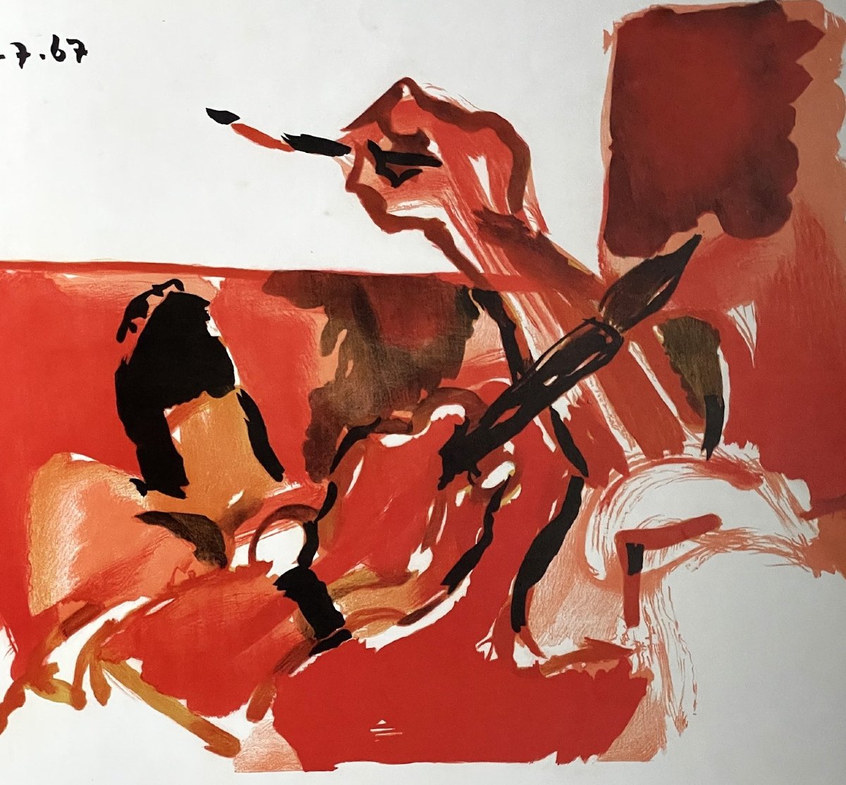 Exhibition Poster For François Bret At The H. Gregoire Gallery, Marseille, 1967-photo-2