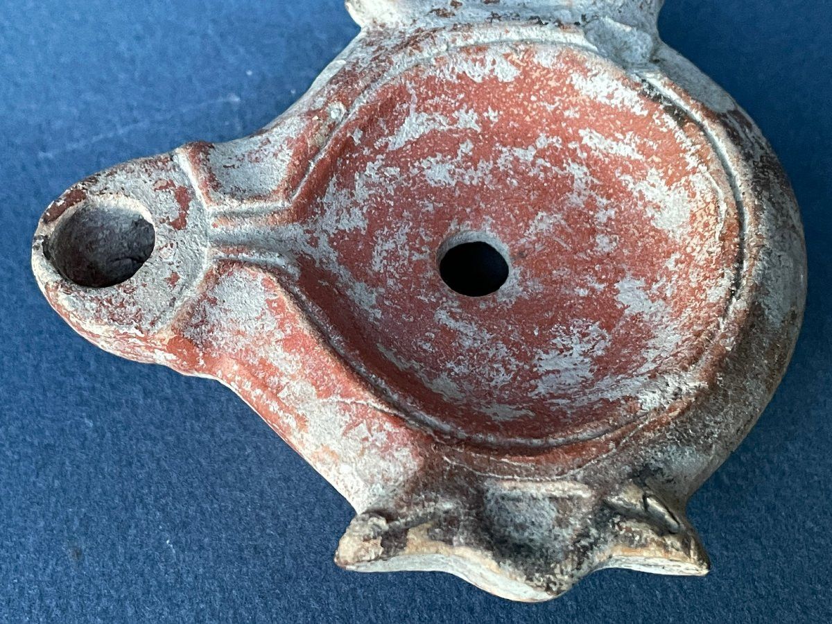 Roman Oil Lamp, Also Known As A "eared Lamp," Nearly 2000 Years Old-photo-3