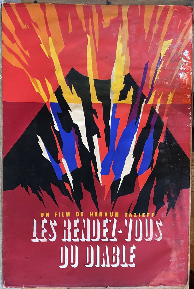 Projet original d’affiche Cinéma : Haroun Tazieff « les rendez-vous du diable » volcanisme-photo-3