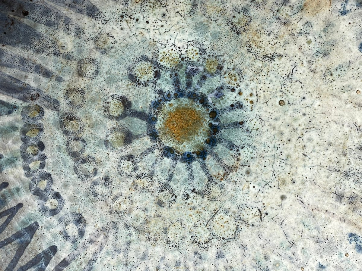 Grand plat creux en céramique « Les 2 Potiers » Jacques Serre et Michelle BARGOIN-photo-3