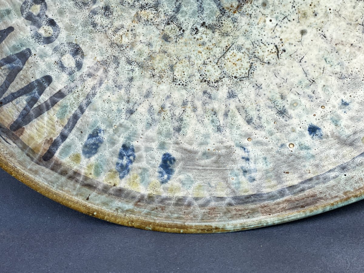 Grand plat creux en céramique « Les 2 Potiers » Jacques Serre et Michelle BARGOIN-photo-2