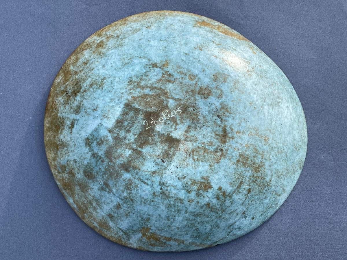 Grand plat creux en céramique « Les 2 Potiers » Jacques Serre et Michelle BARGOIN-photo-4