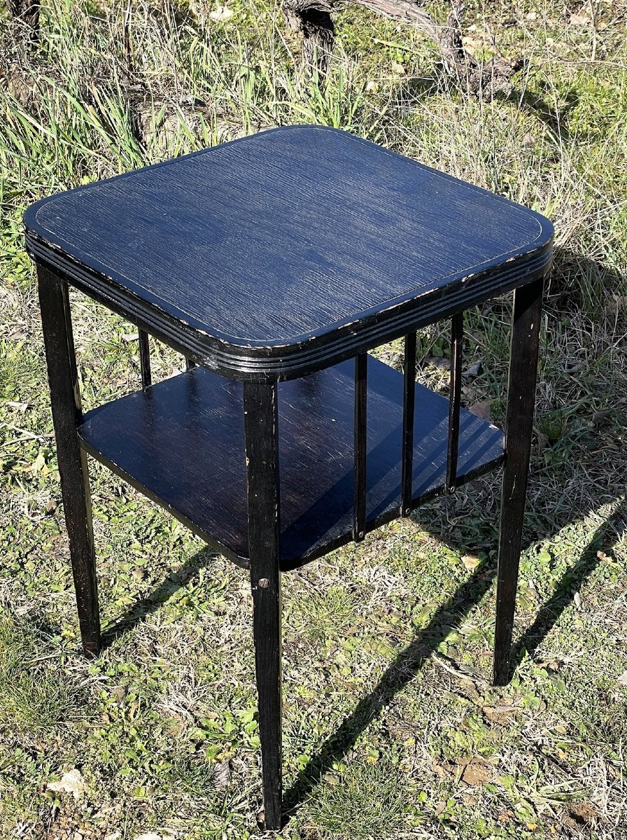 Table d’Otto Wagner pour Thonet en 1911-15 bois noirci -photo-2