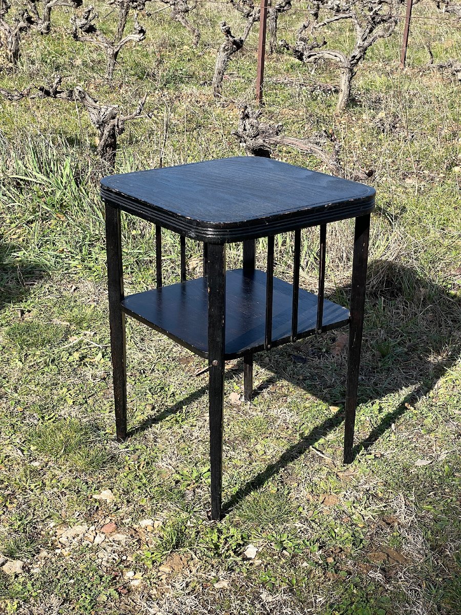 Table d’Otto Wagner pour Thonet en 1911-15 bois noirci -photo-4