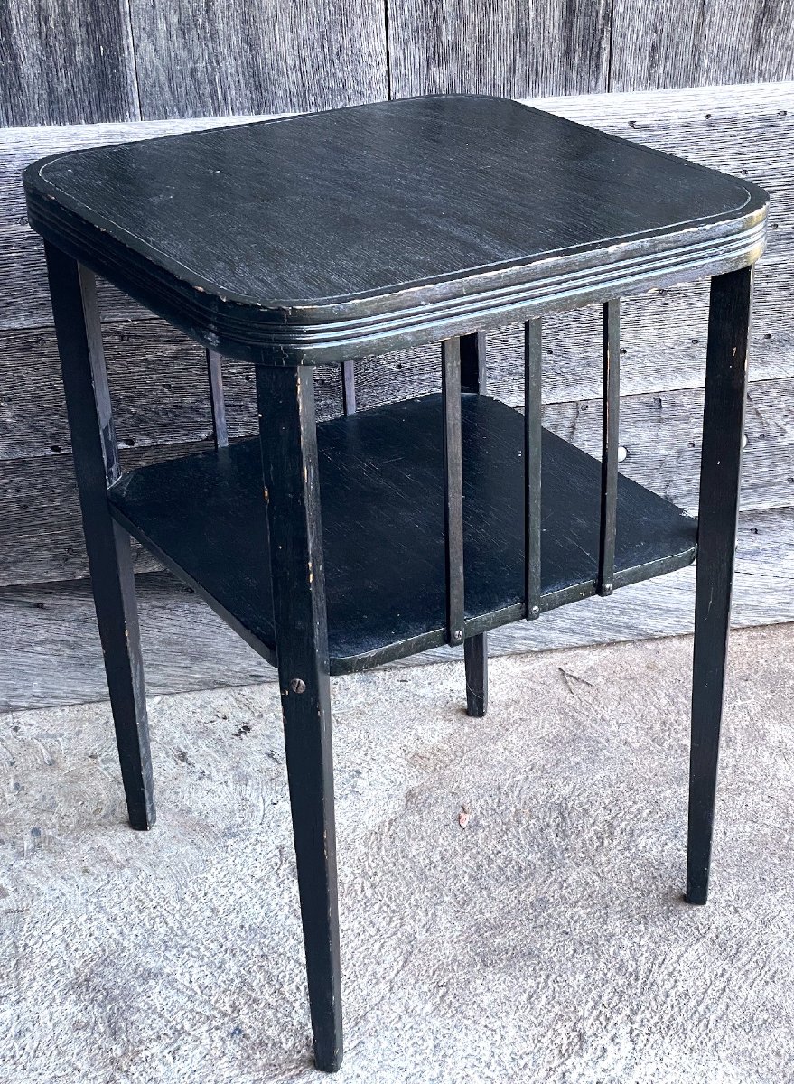 Table d’Otto Wagner pour Thonet en 1911-15 bois noirci -photo-1