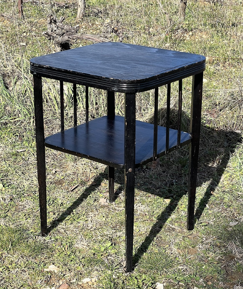 Table d’Otto Wagner pour Thonet en 1911-15 bois noirci 