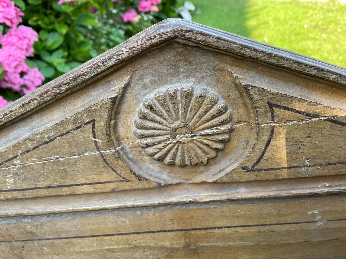 Lit d’enfant de milieu en bois peint d’époque Directoire-photo-1