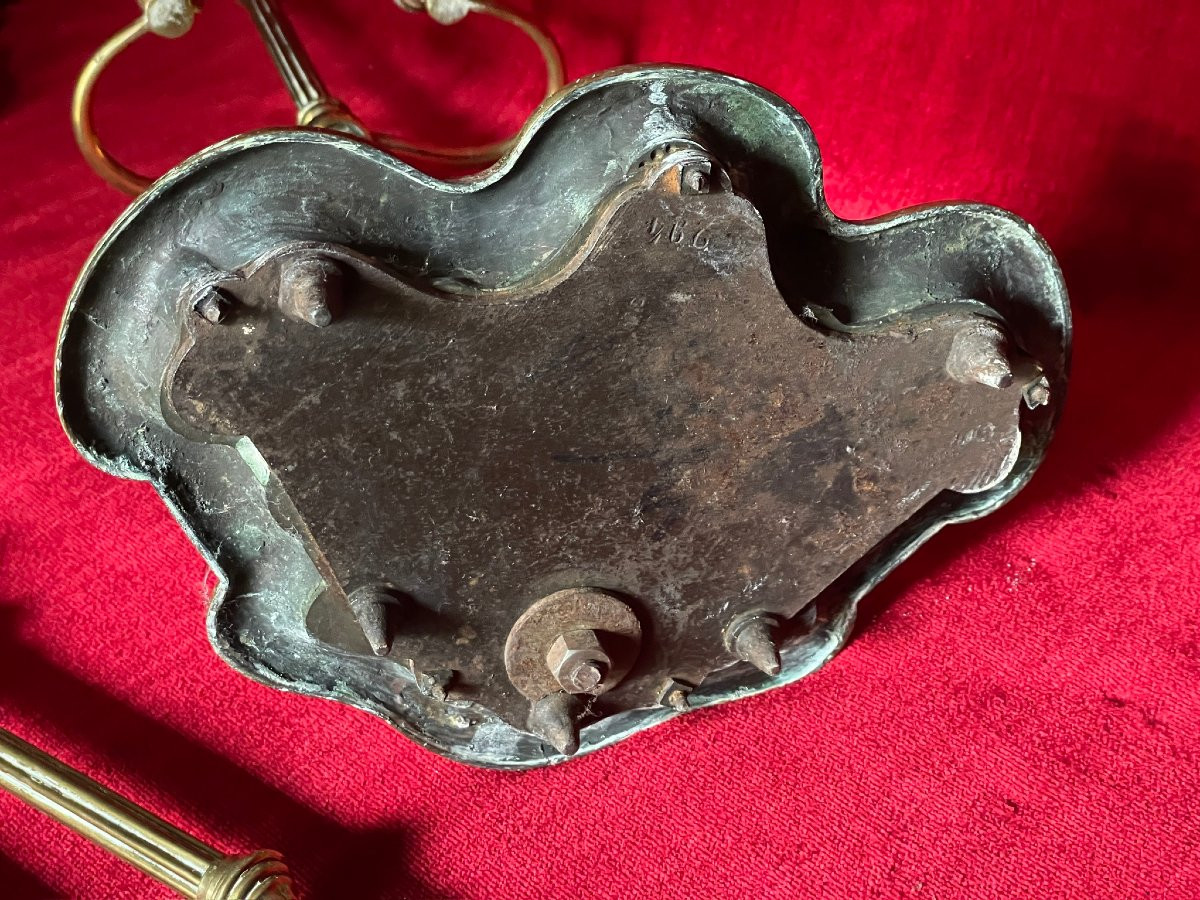 Serviteur de cheminée en bronze d’époque XIXème -photo-7