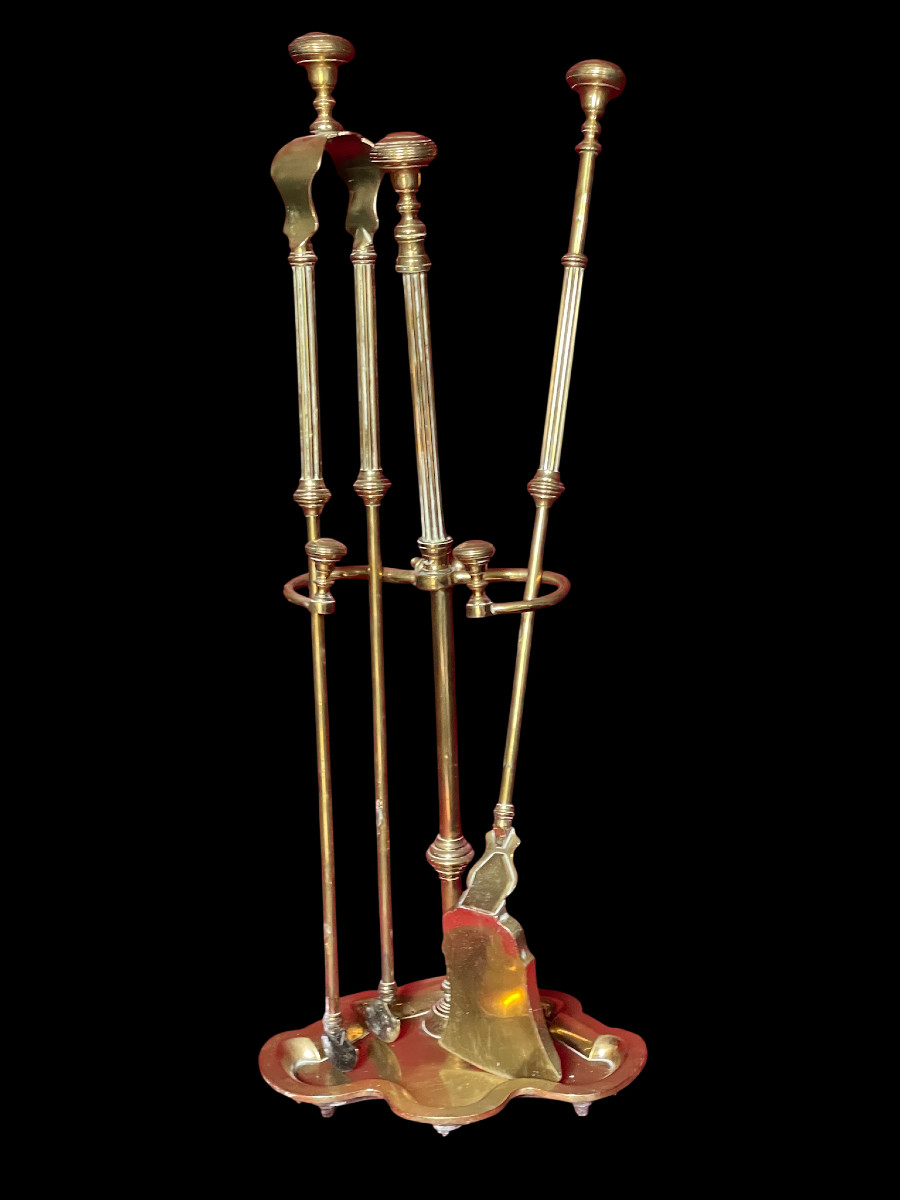 Serviteur de cheminée en bronze d’époque XIXème 