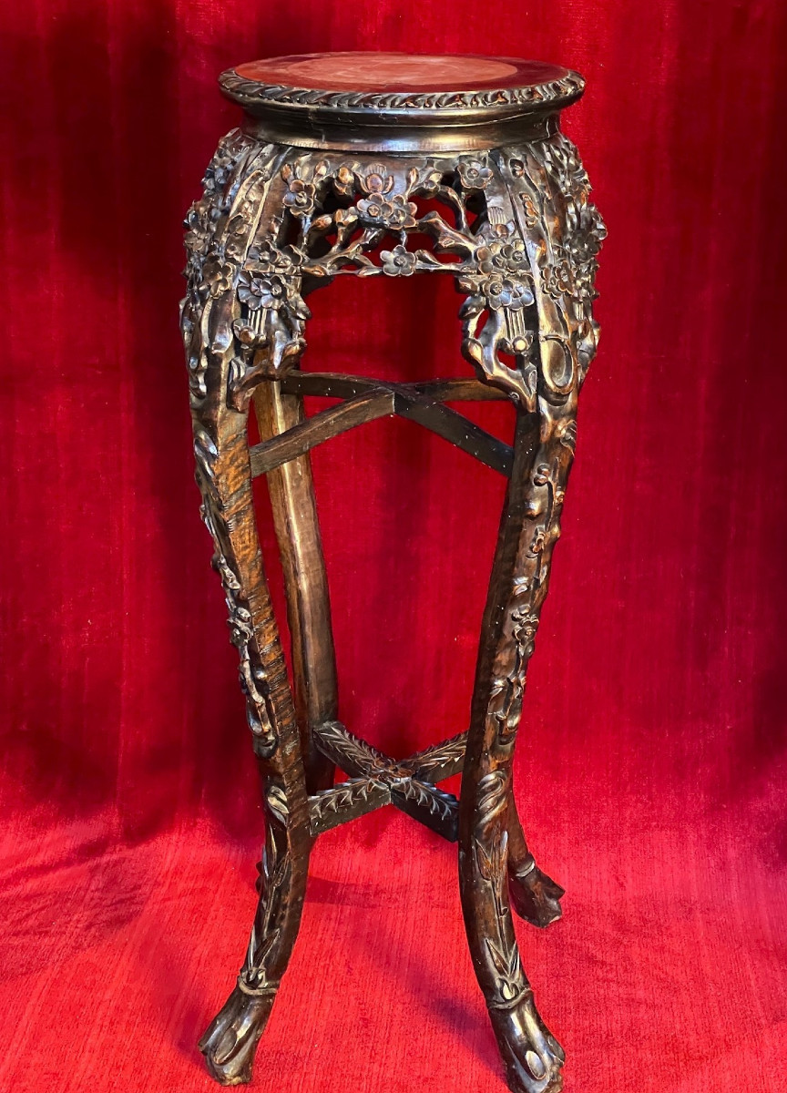 Sellette en bois sculpté Vietnam, époque fin XIXème siècle. Asie, Indochine.