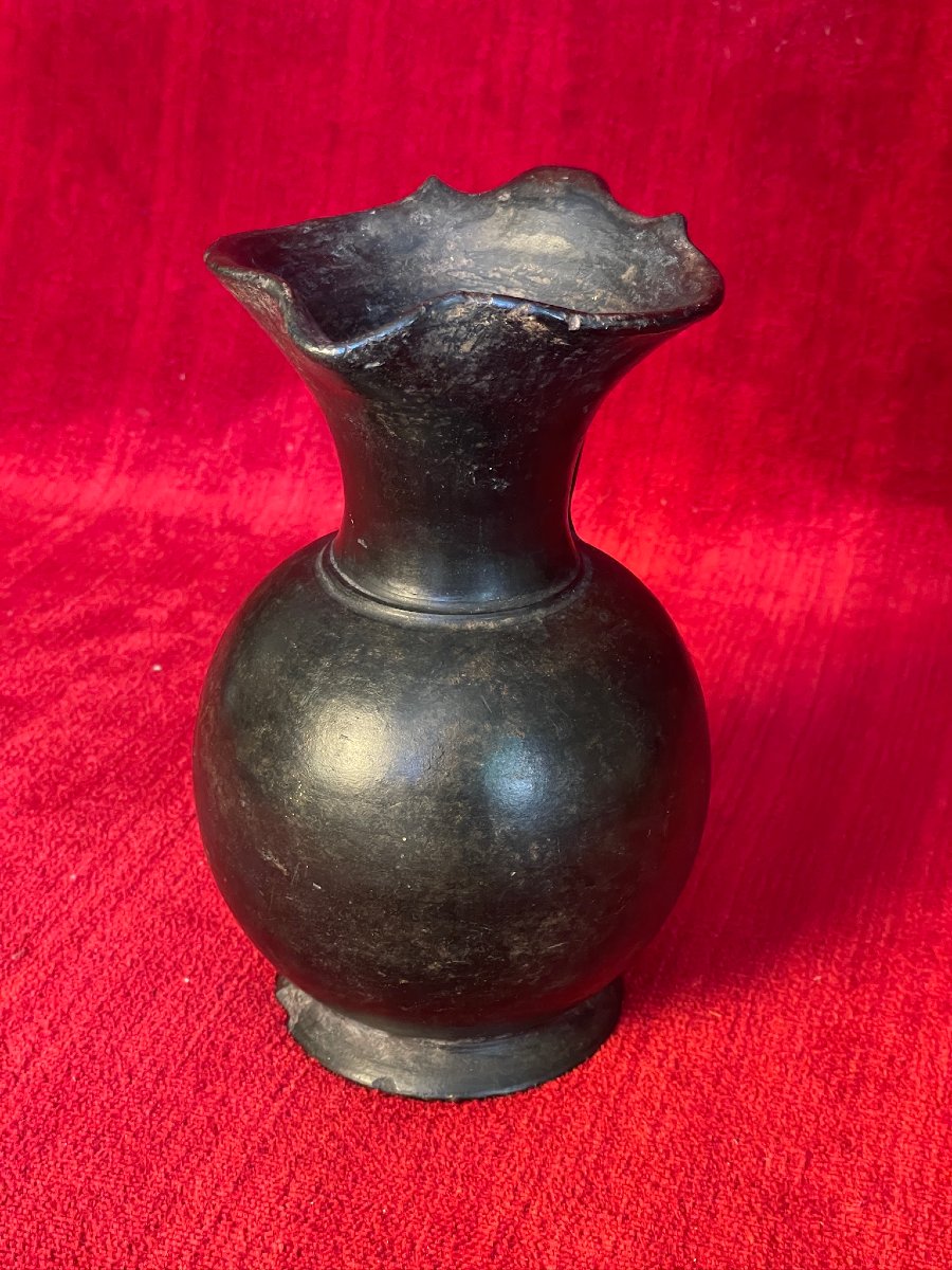 Etruscan Oenochoe, Wine Jug, In Black -photo-2