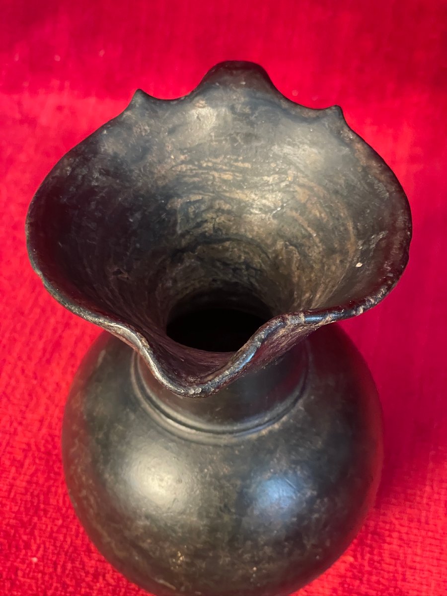 Etruscan Oenochoe, Wine Jug, In Black -photo-6