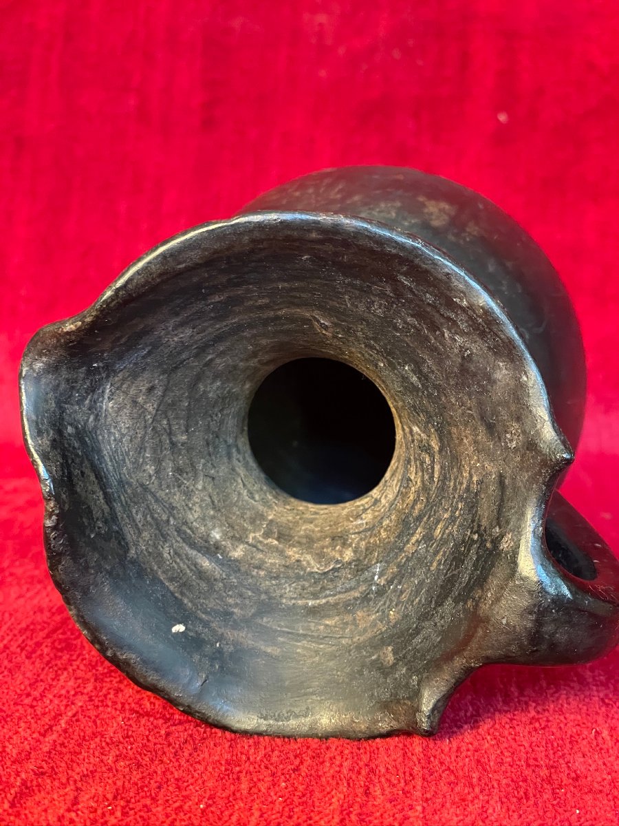 Etruscan Oenochoe, Wine Jug, In Black -photo-7