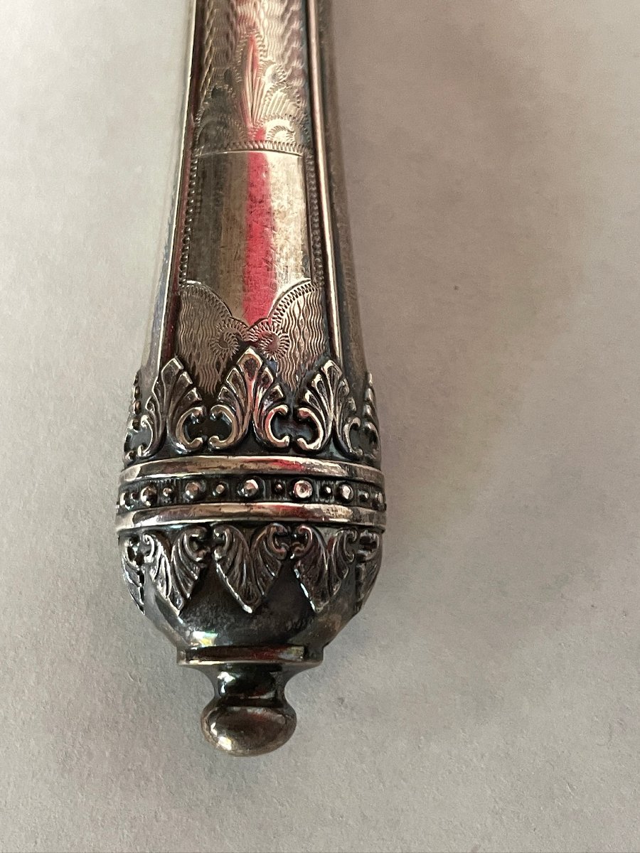 4-piece Dessert And Mignardises Set By Silversmith Victor Leneuf 19th C. Original Case-photo-4