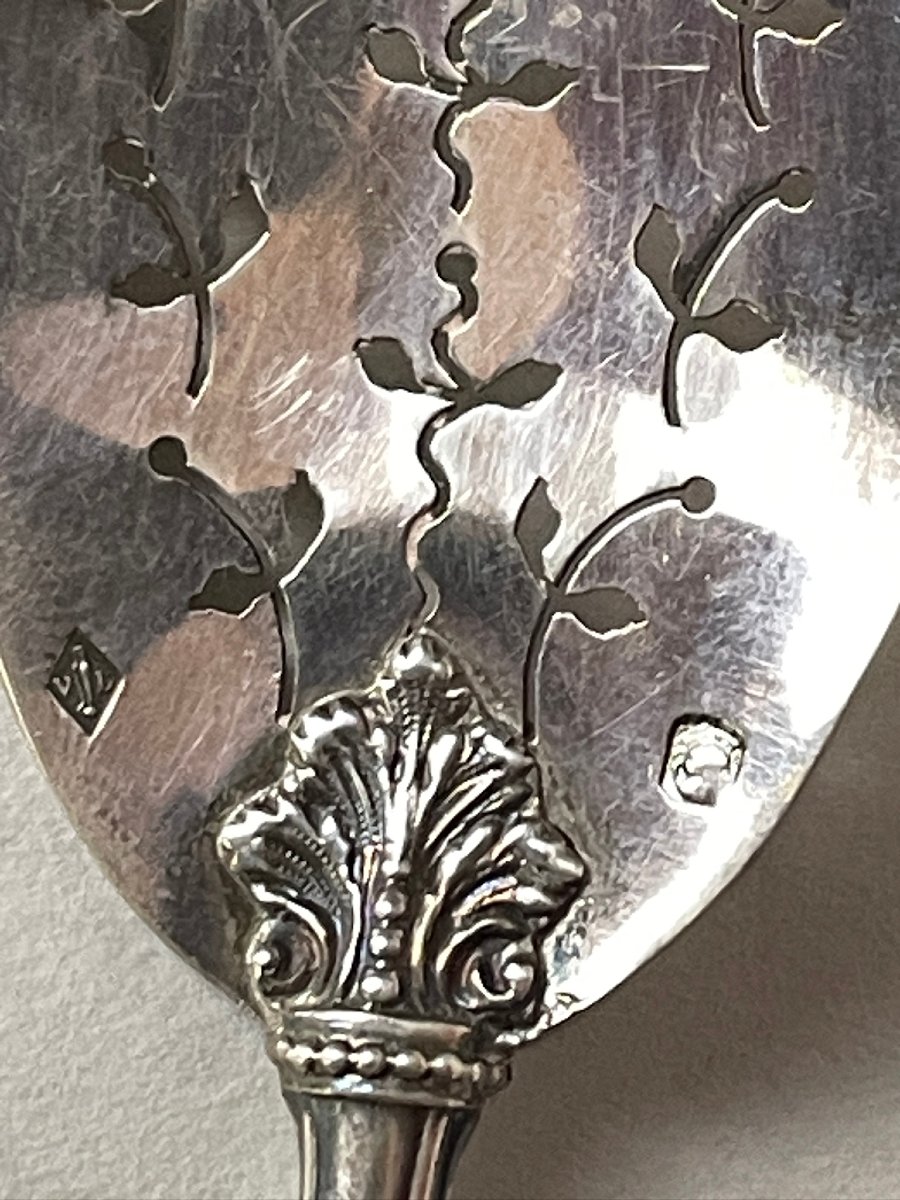 4-piece Dessert And Mignardises Set By Silversmith Victor Leneuf 19th C. Original Case-photo-2