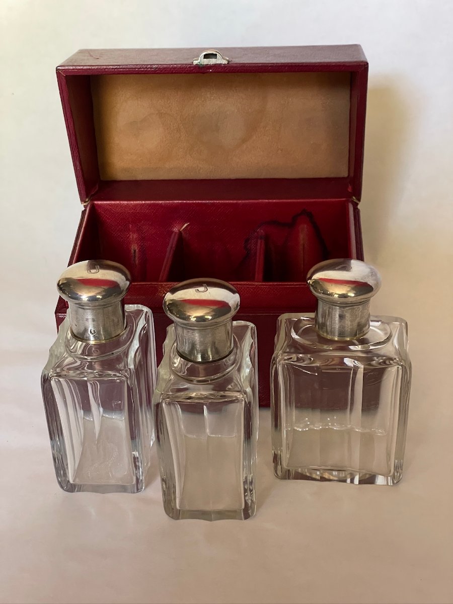 Crystal And Silver Art Deco Scent Or Perfume Box-photo-2