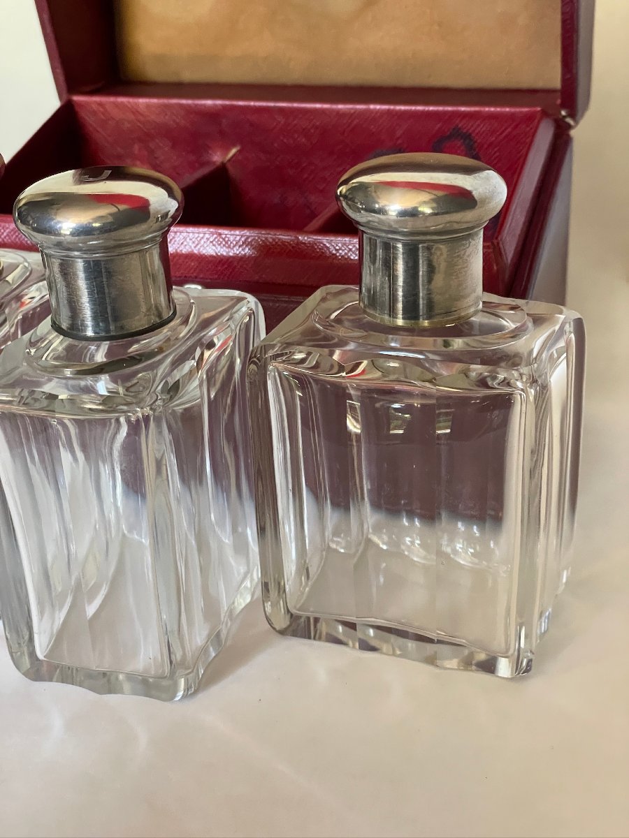 Crystal And Silver Art Deco Scent Or Perfume Box-photo-3
