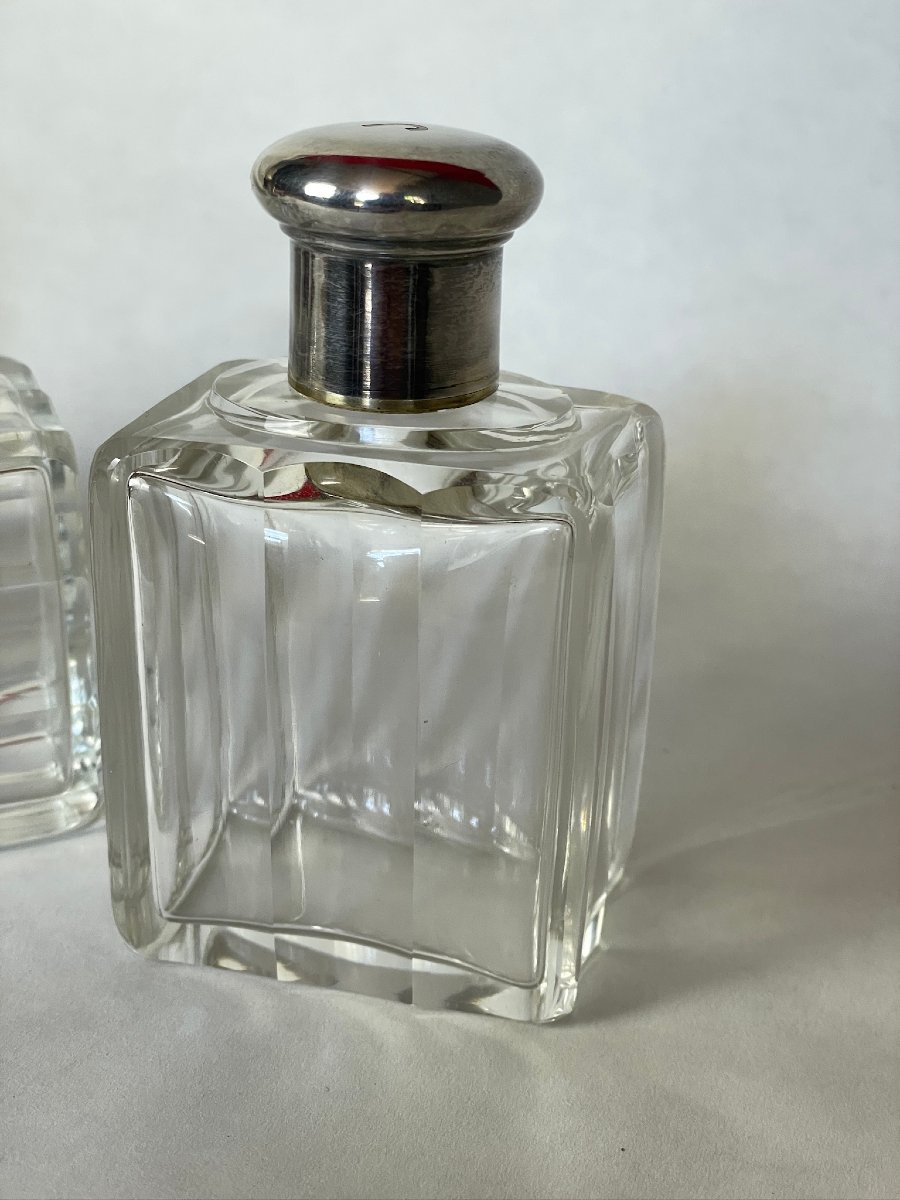 Crystal And Silver Art Deco Scent Or Perfume Box-photo-4
