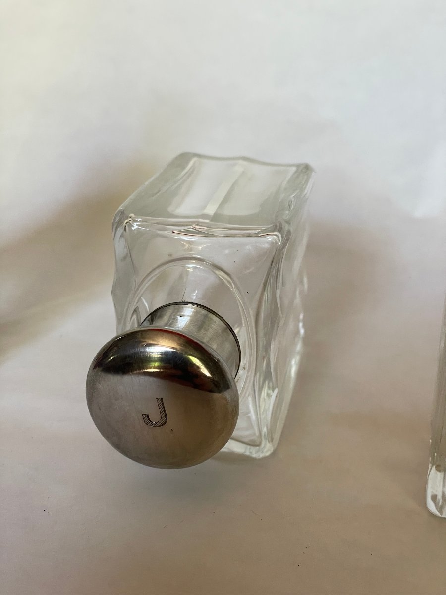 Crystal And Silver Art Deco Scent Or Perfume Box-photo-6