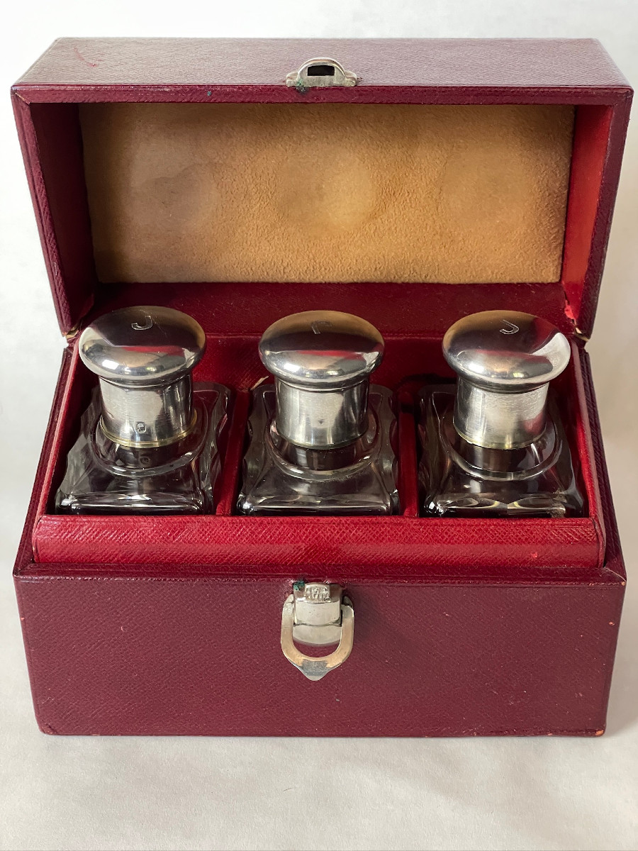 Crystal And Silver Art Deco Scent Or Perfume Box