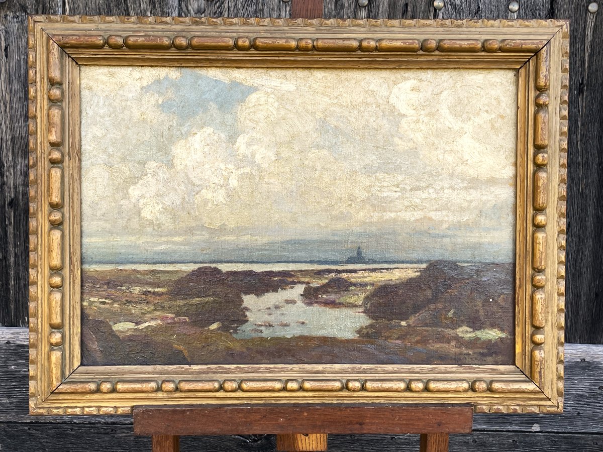Low Tide In Front Of The Ouessant Lighthouse, Iroise Sea, By Léon Broquet-photo-2