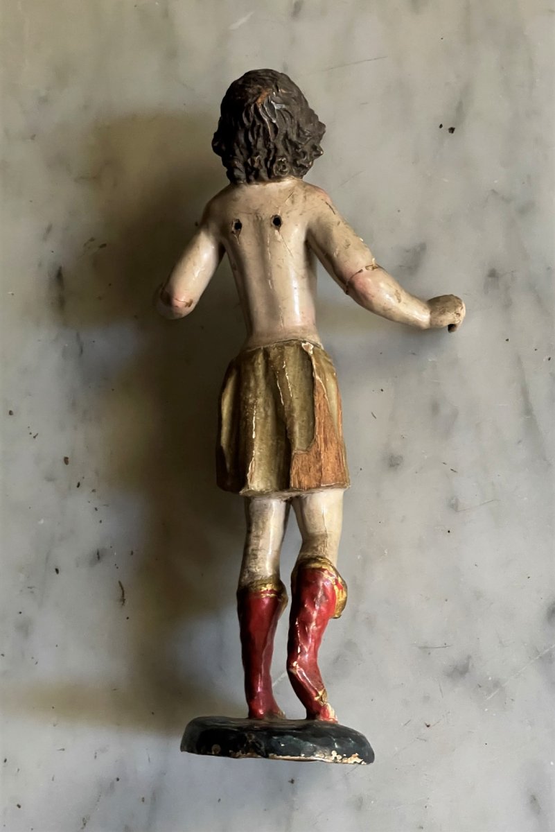 Finely Carved Polychrome Wooden Angel, Italy, 17th Century -photo-2