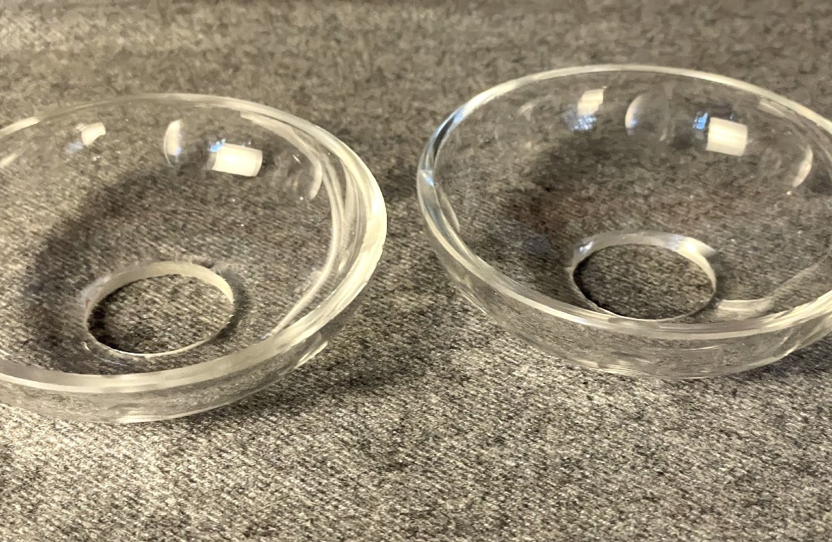 Paire d'appliques en cristal soufflé et miroirs au mercure biseautés et taillés, Italie, Murano-photo-6