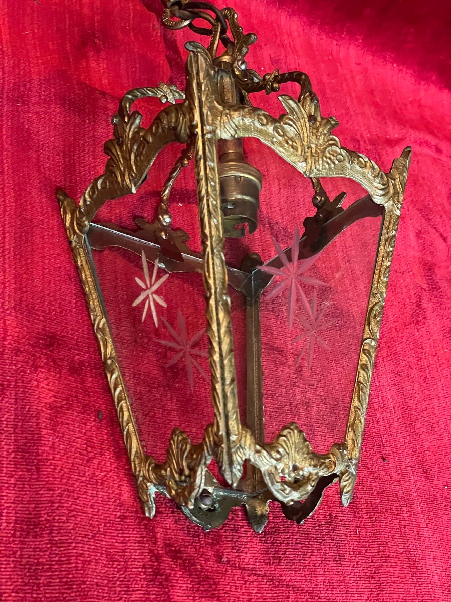 Lanterne de vestibule en bronze de style Louis XV-photo-2