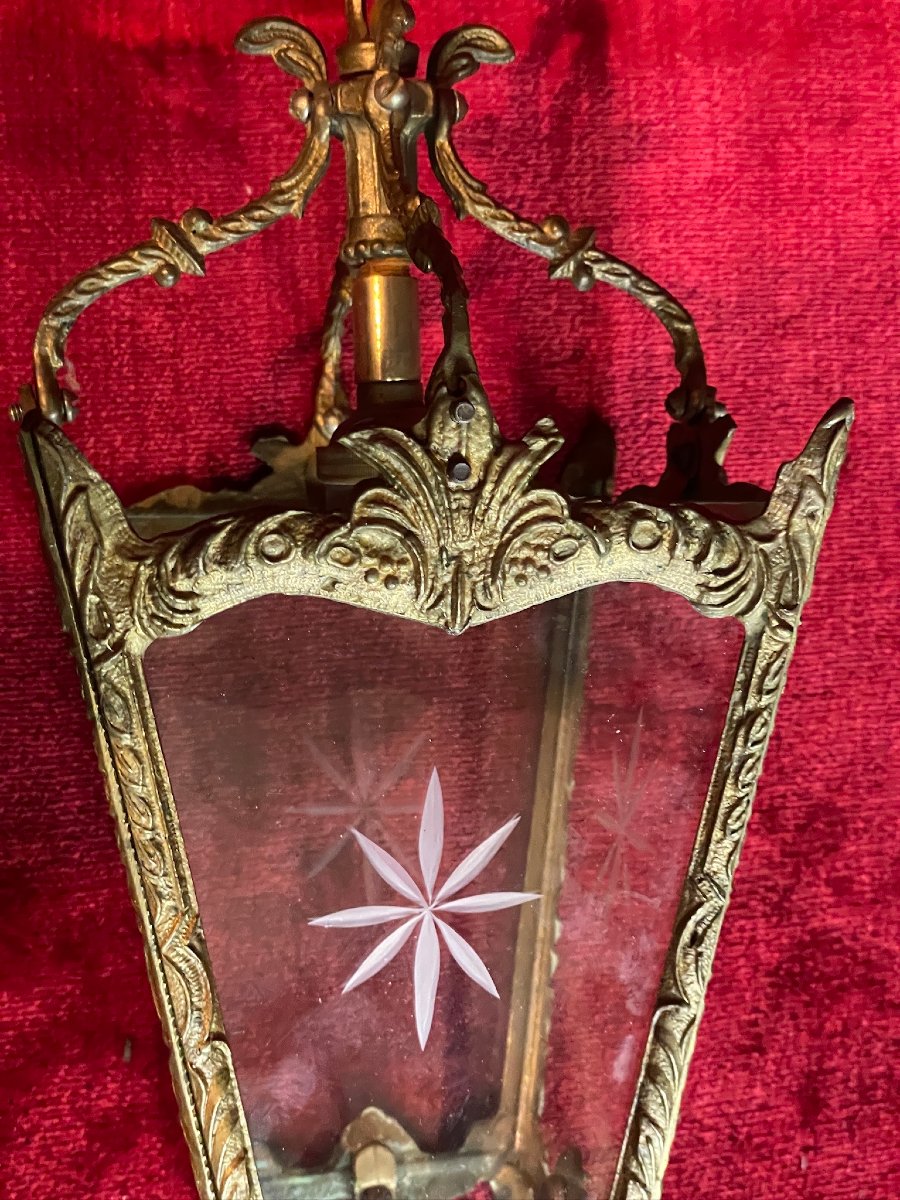 Lanterne de vestibule en bronze de style Louis XV-photo-4
