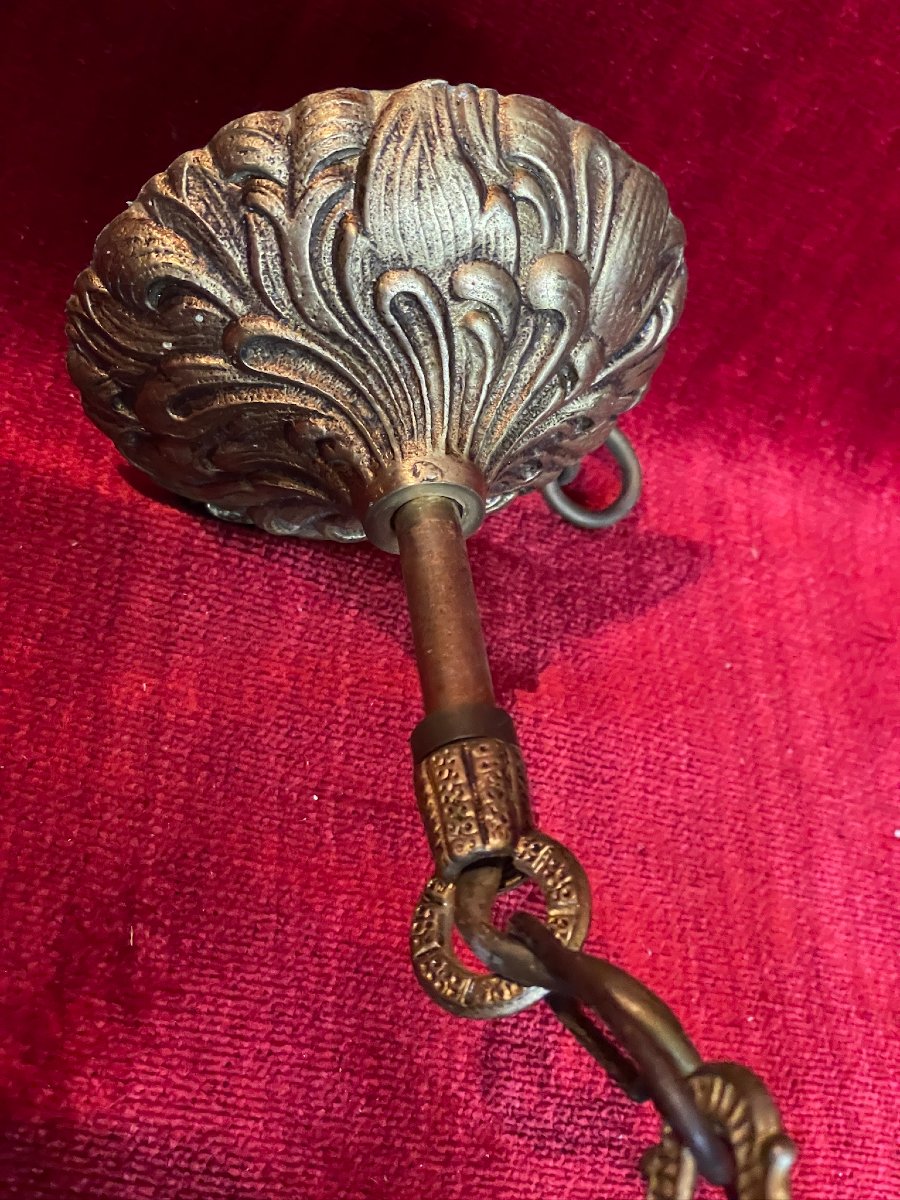 Lanterne de vestibule en bronze de style Louis XV-photo-5