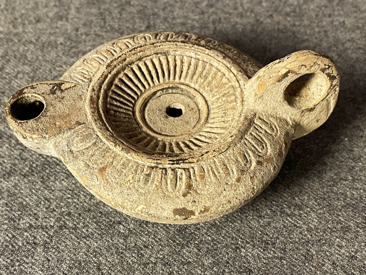 Oil Lamp, Marked Gabinia, Roman Empire, Tunisia