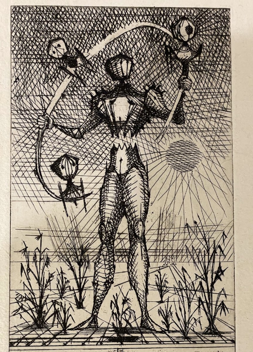 Lucien Coutaud gravures « l’homme au soleil » surréalisme-photo-1