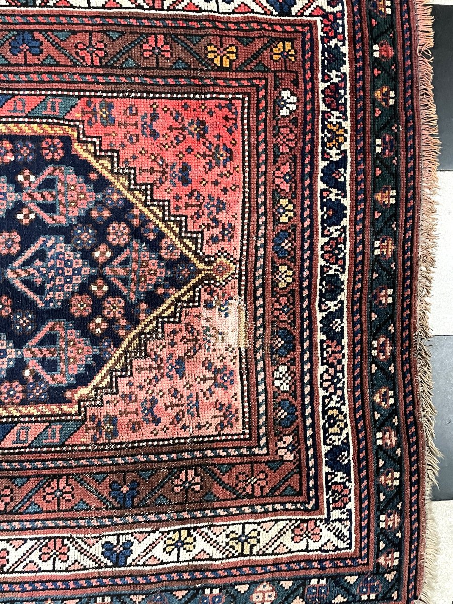 Ancien tapis de passage, couloir, Perse (Iran) 350 cm X 130 cm-photo-6
