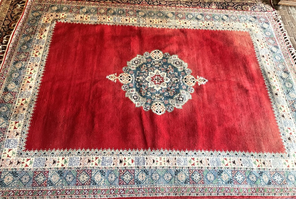 Very Large Wool Rug From Rabat (morocco), 250 Cm X 345 Cm, 20th Century-photo-2