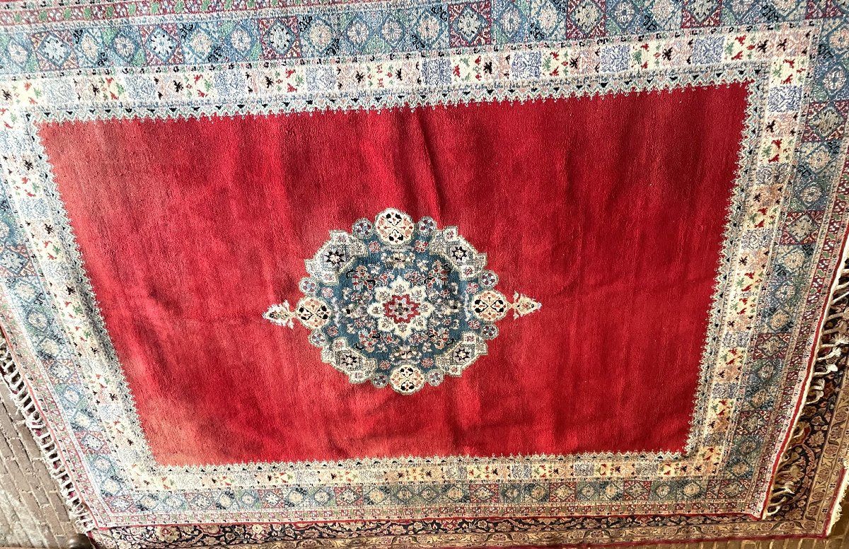 Very Large Wool Rug From Rabat (morocco), 250 Cm X 345 Cm, 20th Century-photo-2