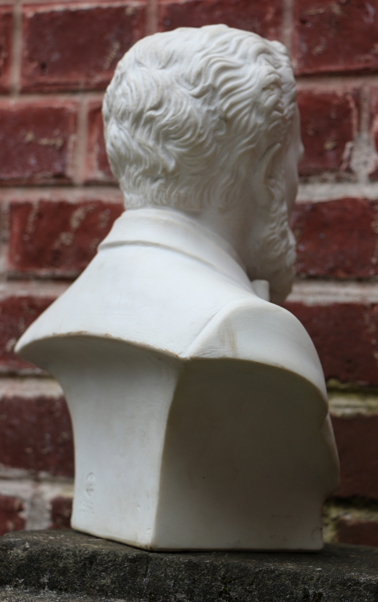 Jules Verne White Marble Bust, Nantes Amiens-photo-2