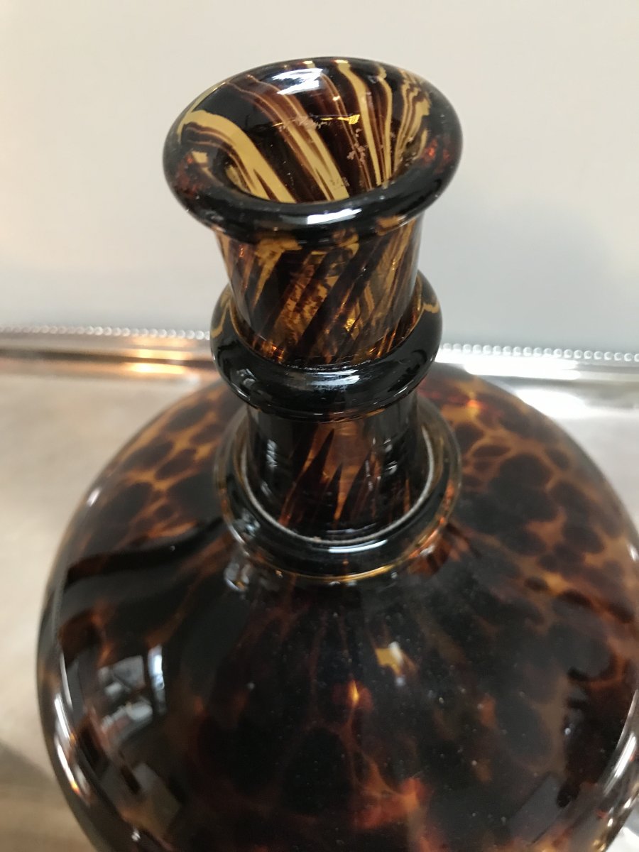 Dior, j’adore… élégante carafe à vin en verre écaille soufflé Murano-photo-1