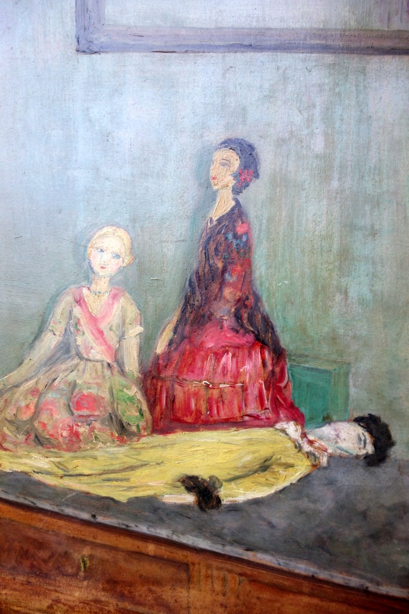 Jani-barret Salon Dolls 1922 (oil, Detail)-photo-3