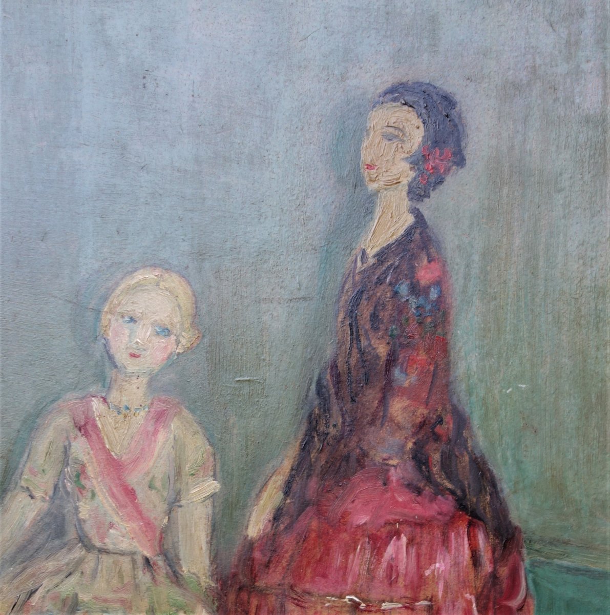 Jani-barret Poupées De Salon 1922 (huile, Détail)