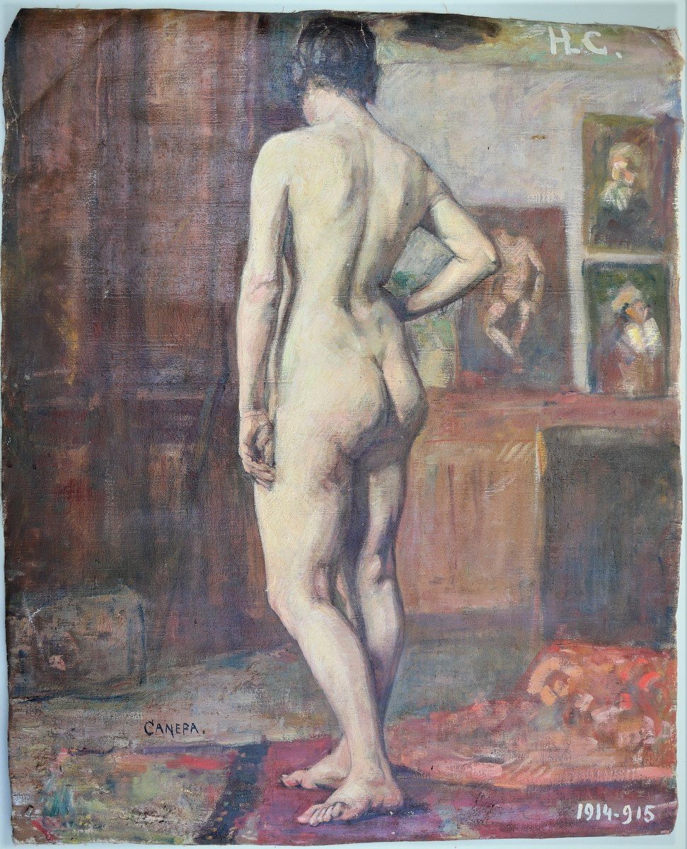 Le modèle : femme nue dans l’atelier Canepa