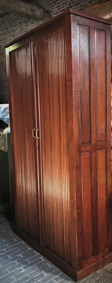Haut meuble classeur de notaire à rideaux en acajou, Américain, Australien-photo-1