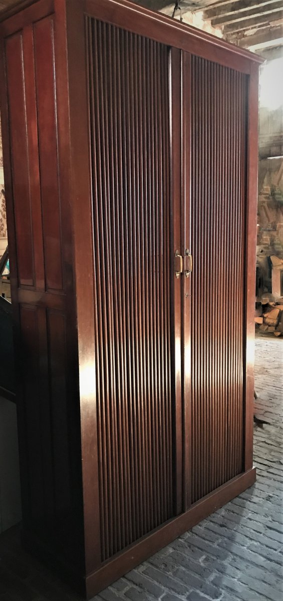 High Notary Cabinet With Mahogany Curtains, American, Australien -photo-2