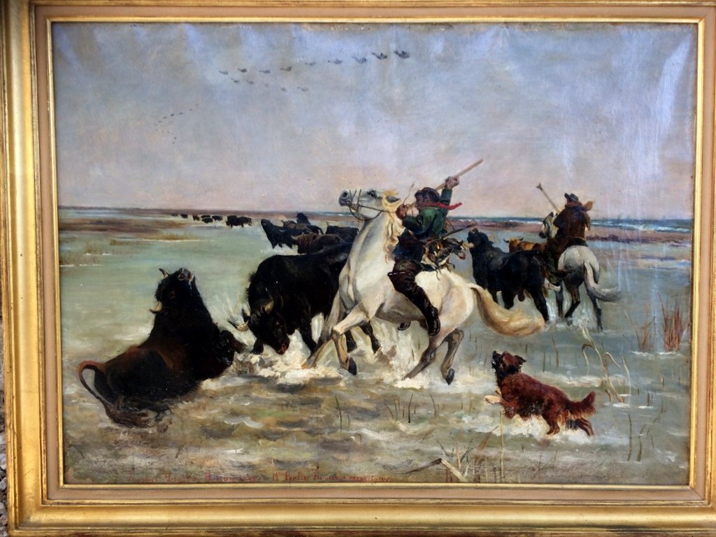 d’après Paul Vayson taureaux de Camargue par Gamerre, musée de Marseille XIXème-photo-2